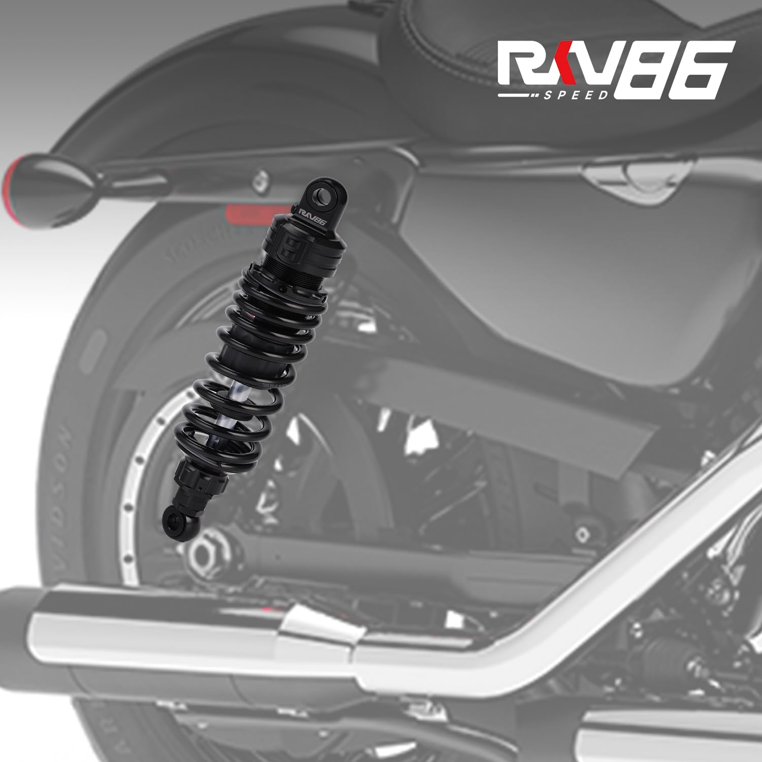 Amazon.com: RKV86 Adjustable 295mm Rear Shock Absorbers for Harley