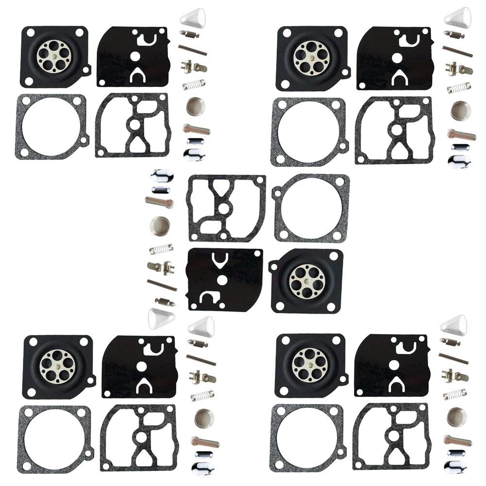 Yingshop YOFMOO Pack of 5 Carburetor Rebuild Set Repair Kit Compatible for Stihl FS106 FS108 FS120 FS200 FS250 FS300 FS350 FS400 FS450 Zama RB-40 RB-85 C1Q-S33 S34 S35 S36 SK5 SK6 SK7