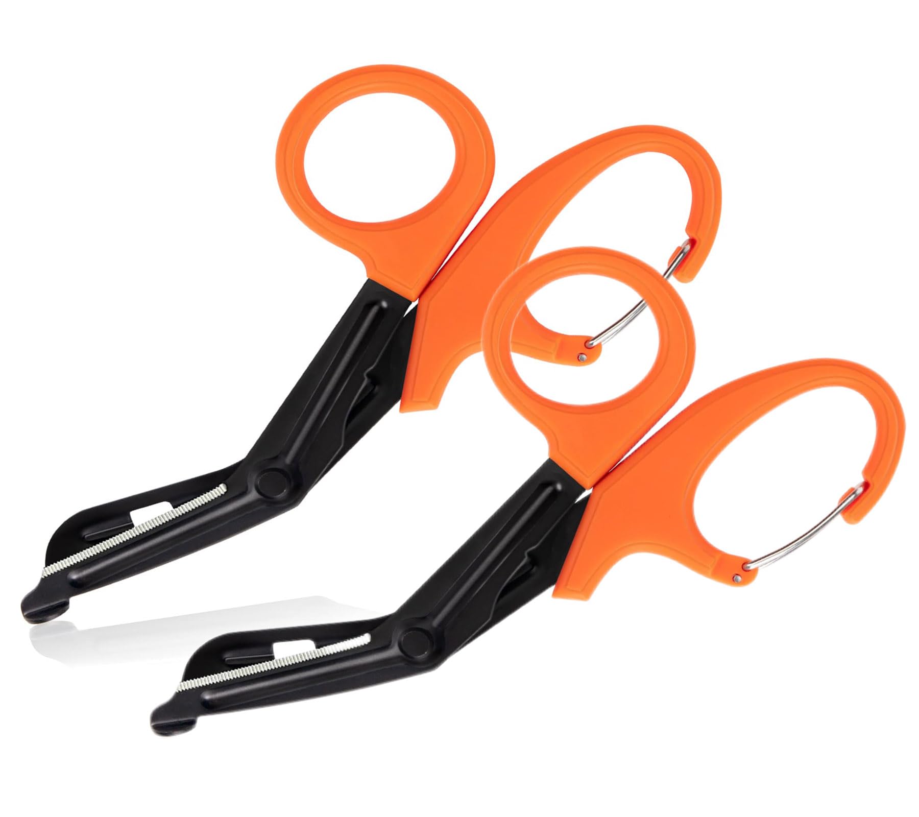 SYOSI Trauma Scissors Medical Scissors with Carabiner, 2PCS 7.5" Bandage Nursing Scissors, Premium Fluoride-Coated Surgical Scissors for Nurses, Doctors, Nursing Students, First Aid, EMT EMS