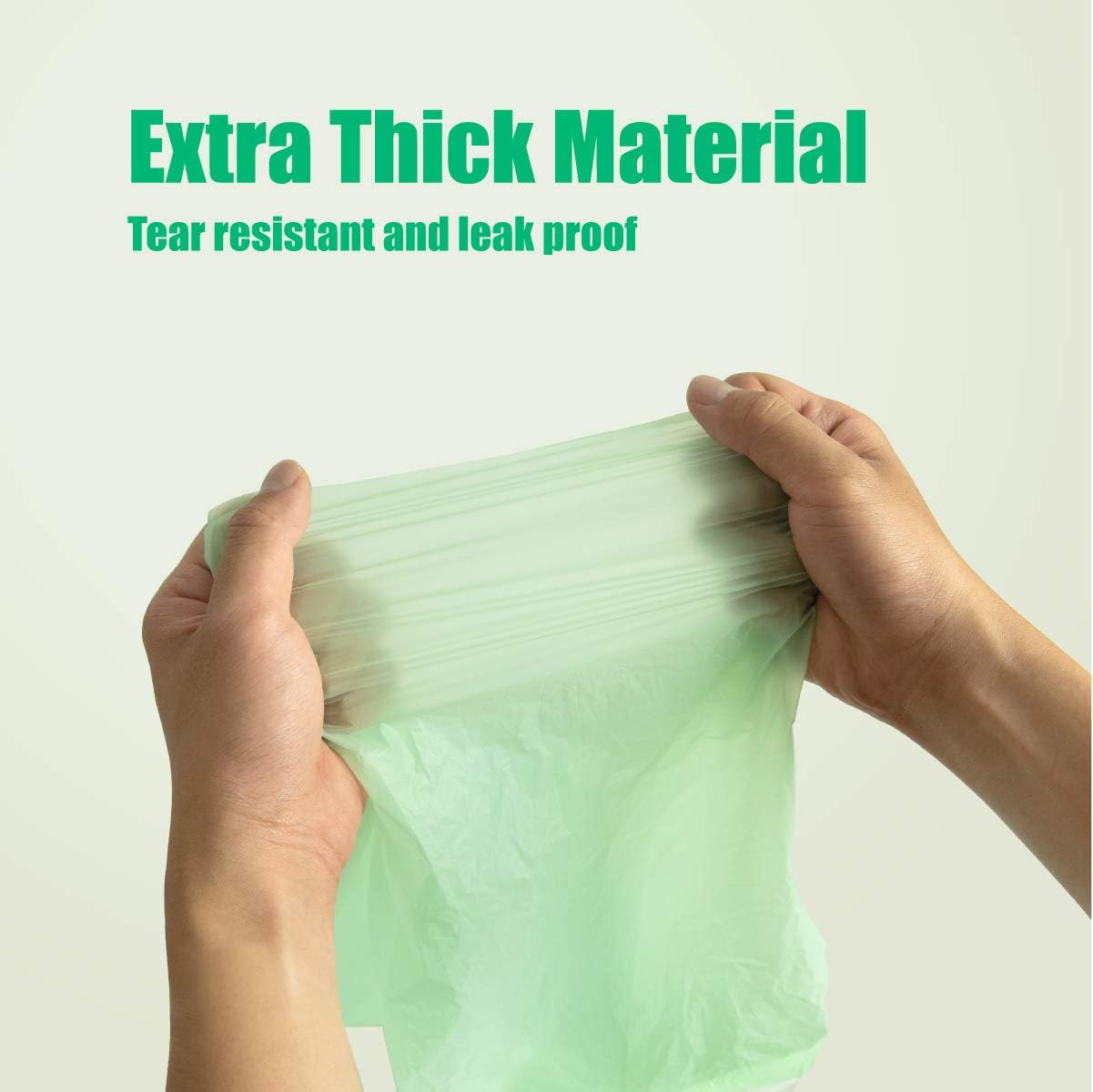 POWERTEC 100% Compostable Bags, 2.6 Gallon (9.84 Liter), 100 Count | Extra Thick 0.71 Mil Kitchen Food Scrap Waste Bags, ASTM D6400, US BPI and European OK Compost Home Certified