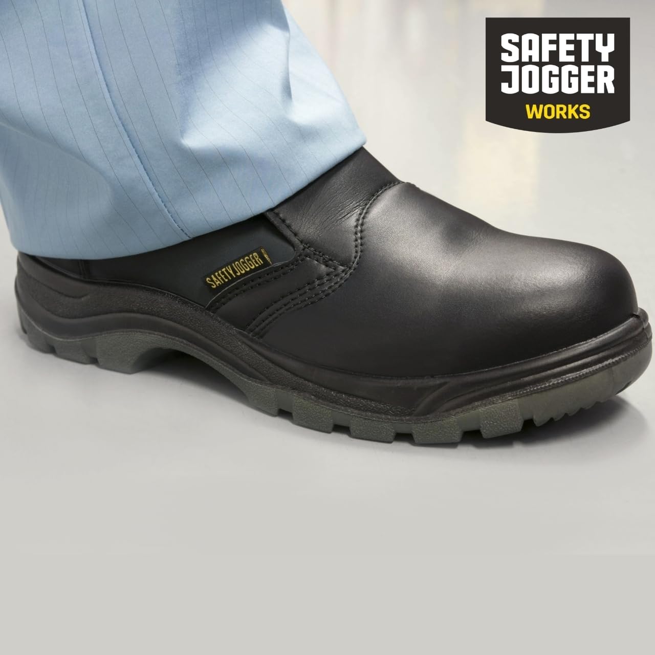 SAFETY JOGGER Bezpieczne wsuwane chodaki - profesjonalne X0600, UK 11 EU 46 czarny, Oxypas buty ochronne dla mężczyzn lub kobiet, idealne do kuchni, opieki zdrowotnej lub przemysłu spożywczego
