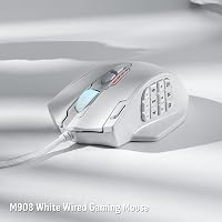 Redragon M908 Impact RGB LED gamer egér 12400 DPI optikai vezetékes fehér 7