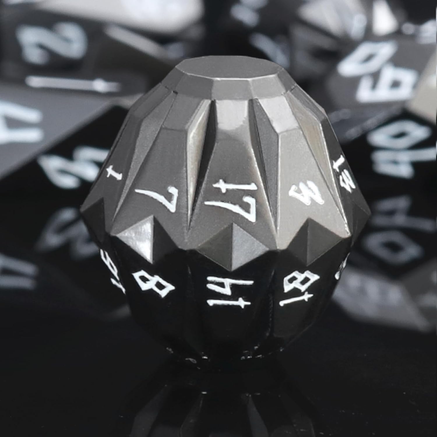 SRING DND Dice, Metal Dice Set D&D Dungeons and Dragons Dice, Polyhedral Role Playing Dice(Stonehenge Black)