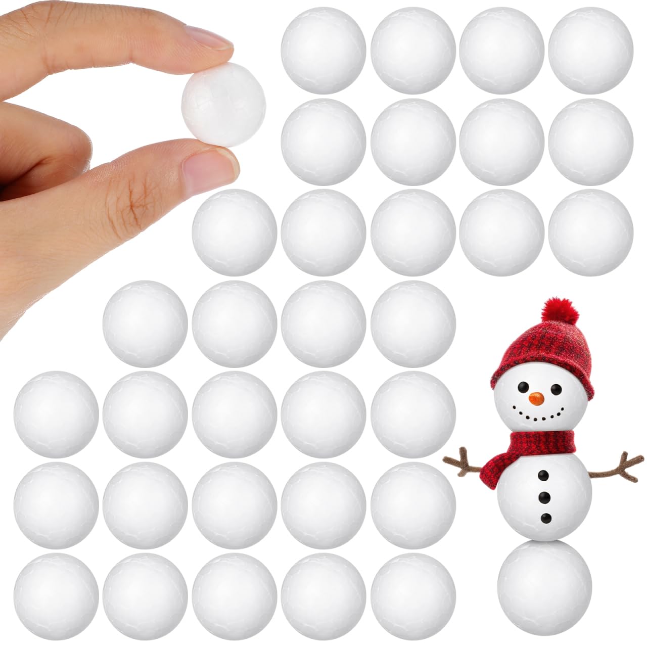 Lot De 100 Boules En Mousse Blanche 2cm - DIY, Décoration, Modélisme, Activités Manuelles