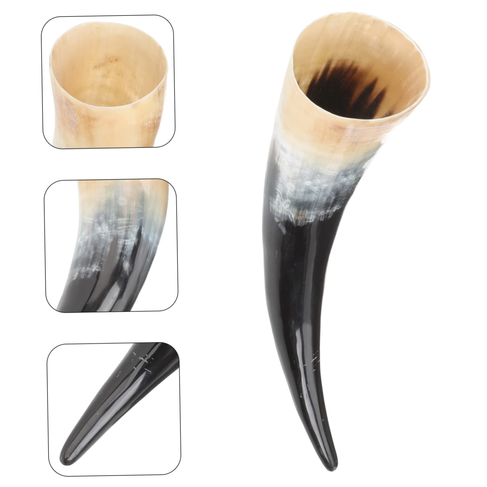 Bicchiere Decorativo in Corno Vichingo per Bere Birra e Vino Pratico e Facile da Pulire Materiale Corno Naturale per Amici e Famiglia