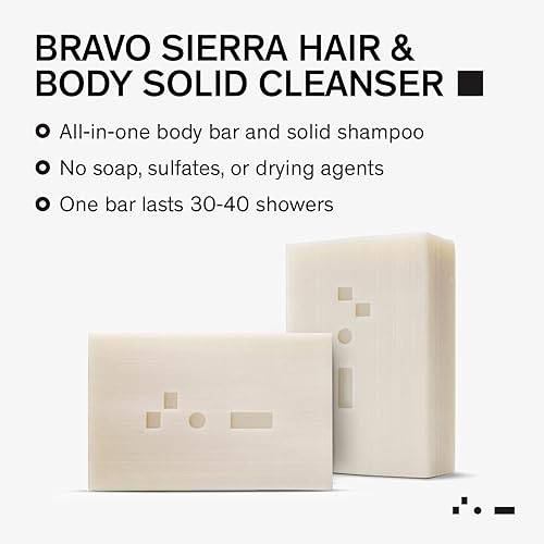 Vista 31 de Bravo Sierra Barra corporal y cabello todo en uno para hombres de cítricos y madera de cedro, paquete de 3 – Coco, manteca de karité y harina