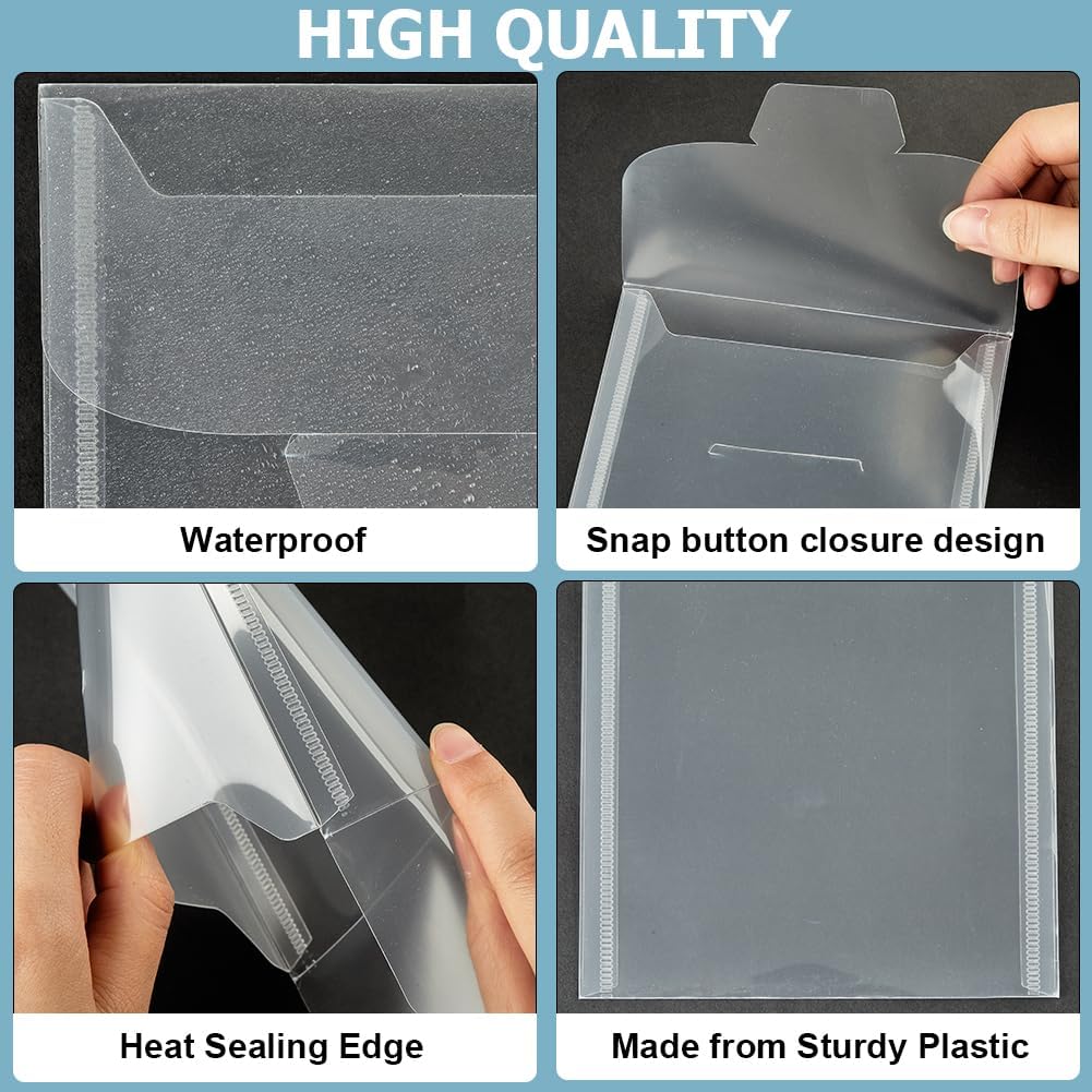 GORGECRAFT 50Pcs Die Storage Pockets Stamp Pocket Bags Resealable Clear Plastic Die Cuts Envelope Pockets Craft Organizer Holder Bag for File Album Embossing Stamp Scrapbooking Storage (7 x 5 Inch) - Image 6