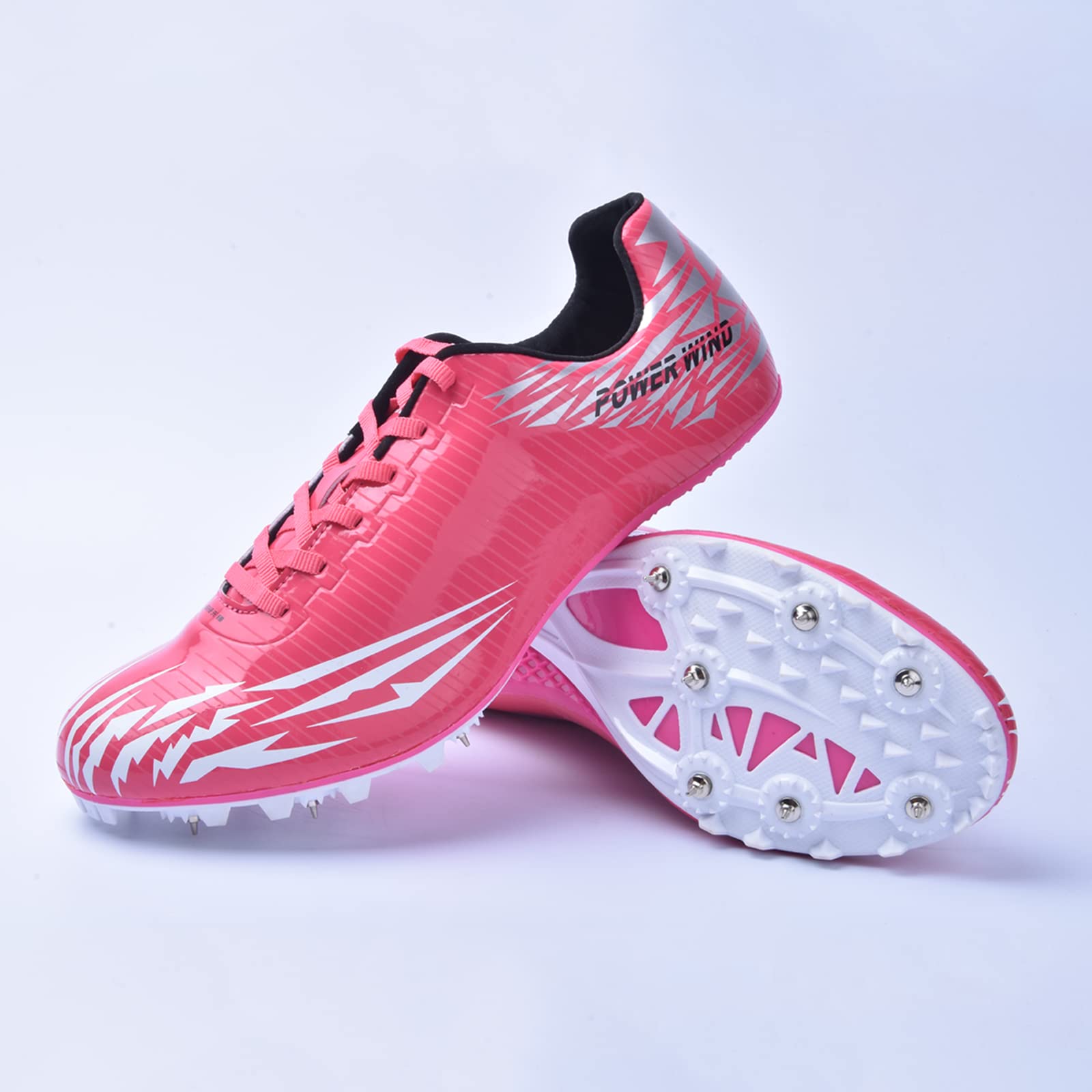LZQpearl Zapatillas De Atletismo para Hombres Y Mujeres, Zapatillas con Pinchos para Correr Compatibles con 7 Clavos, Zapatillas De Atletismo Unisex para Salto Alto Y Largo Sprint
