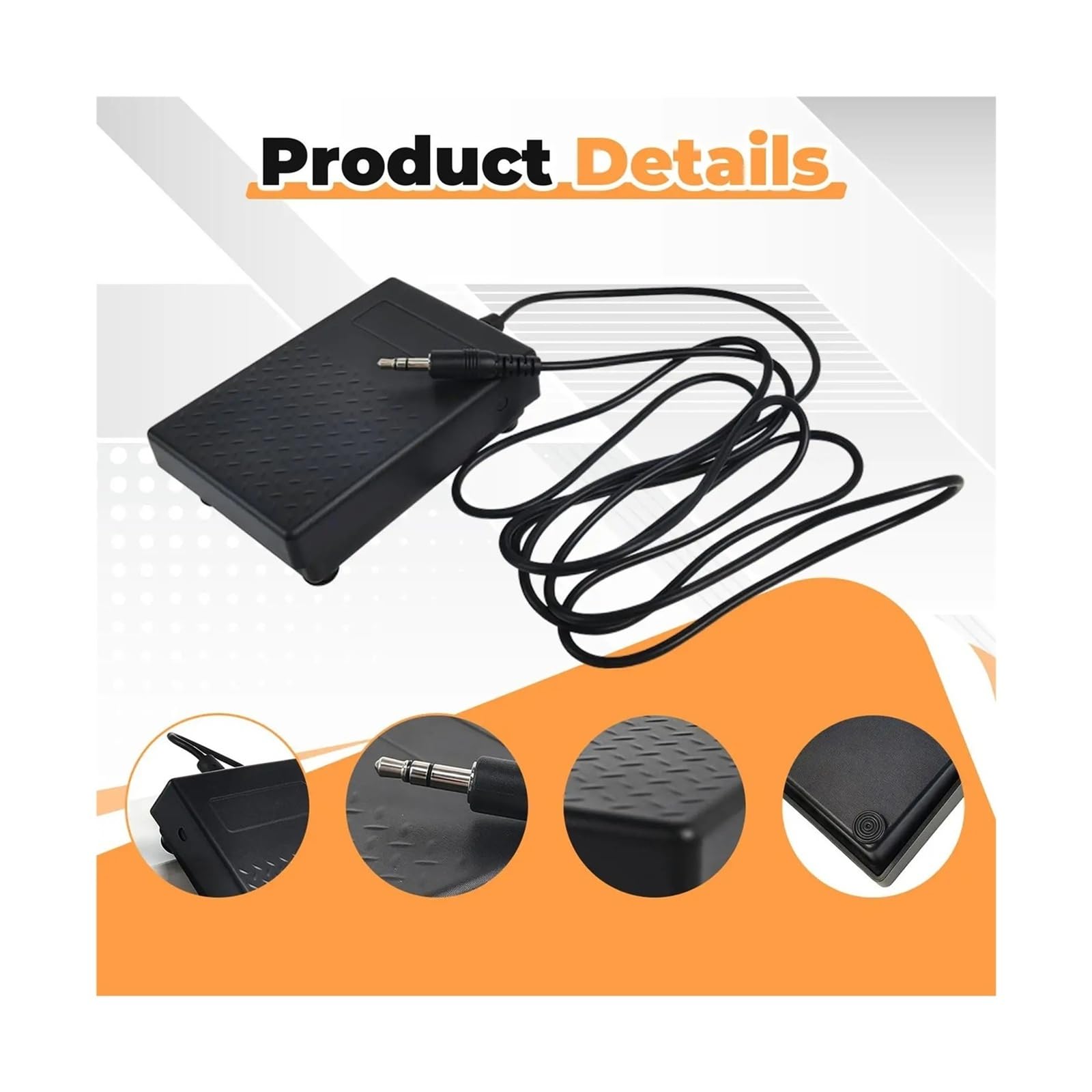 Pedal de sostenido compacto de 3,5mm, amortiguador de teclado electrónico, accesorio for instrumentos musicales for Piano Digital