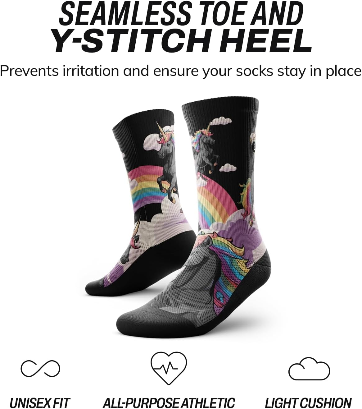 Outway Novelty Crew Socks for Men & Women, Breathable, Moisture-Wicking Athletic Calf Sock with Arch Support - Image 4