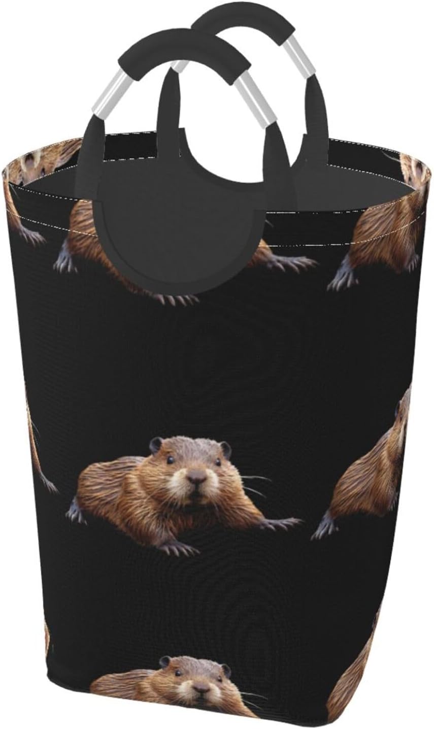 Smart Beaver Foldable storage bag, 50L capacity, suitable for laundry room, dormitory bedroom, dirty clothes storage basket.