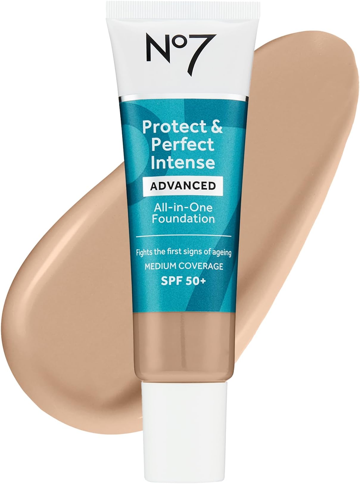 No7 Protect & Perfect Advanced All in One Foundation - Cool Ivory - Age Defying Foundation Makeup with SPF 50 - Makeup Base Cream Helps to Reduces Redness & Blurs Visible Pores (30ml)