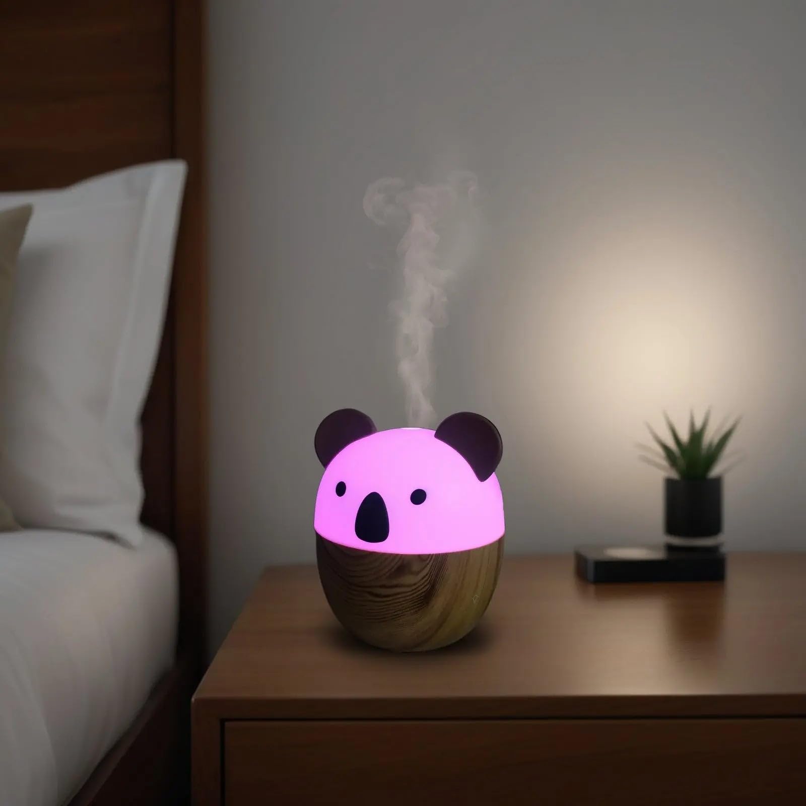 Zen'Aroma Dyfuzor olejków eterycznych Woofie, ultradźwiękowy dyfuzor do aromaterapii na zimno, elektryczny USB, 2 tryby dyfuzji, automatyczne wyłączanie, oświetlenie LED, cichy i kompaktowy