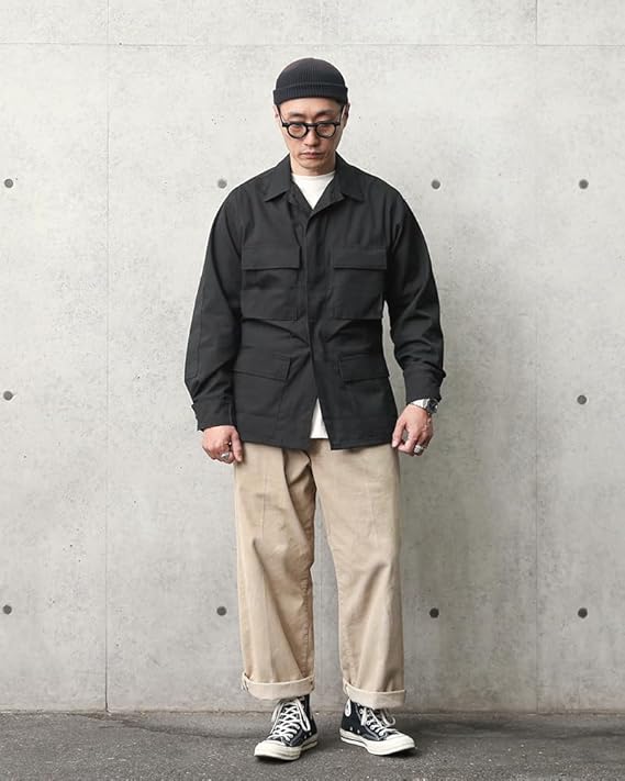 Amazon | 実物 デッドストック 米軍 ブラック リップストップ