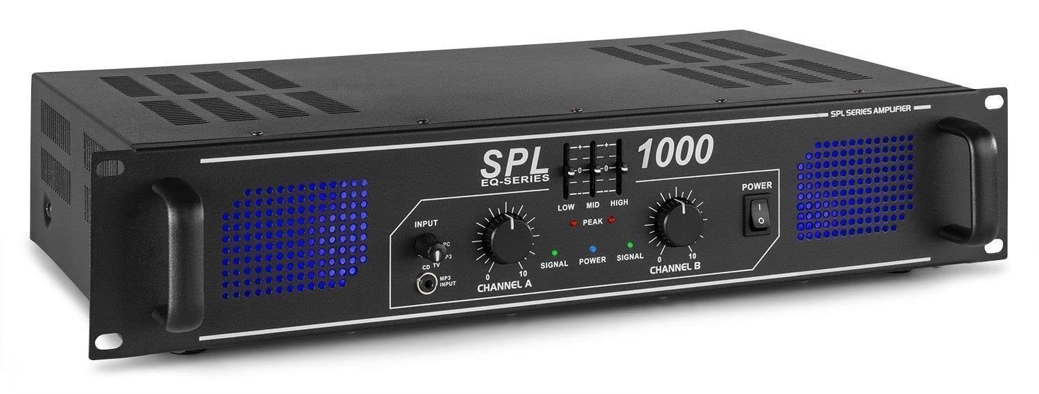 MAX28 - DJ Anfänger Set - DJ Boxen Set, inklusive Verstärker, 1000 Watt Endstufe, MAX28 Bundle 2 Lautsprecher mit Verstärker, PA Disco Boxen, Disco-Lautsprecher DJ Anlage, Komplett Set