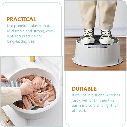 Miniatura 8 de SECFOU 1 Unidades Ropa Interior Lavabo Gris Pañal de Mano Rectangular Portátil Bañera Recién Nacido Sin Lavado Japonés Hogar con Tabla Tabla Cubo