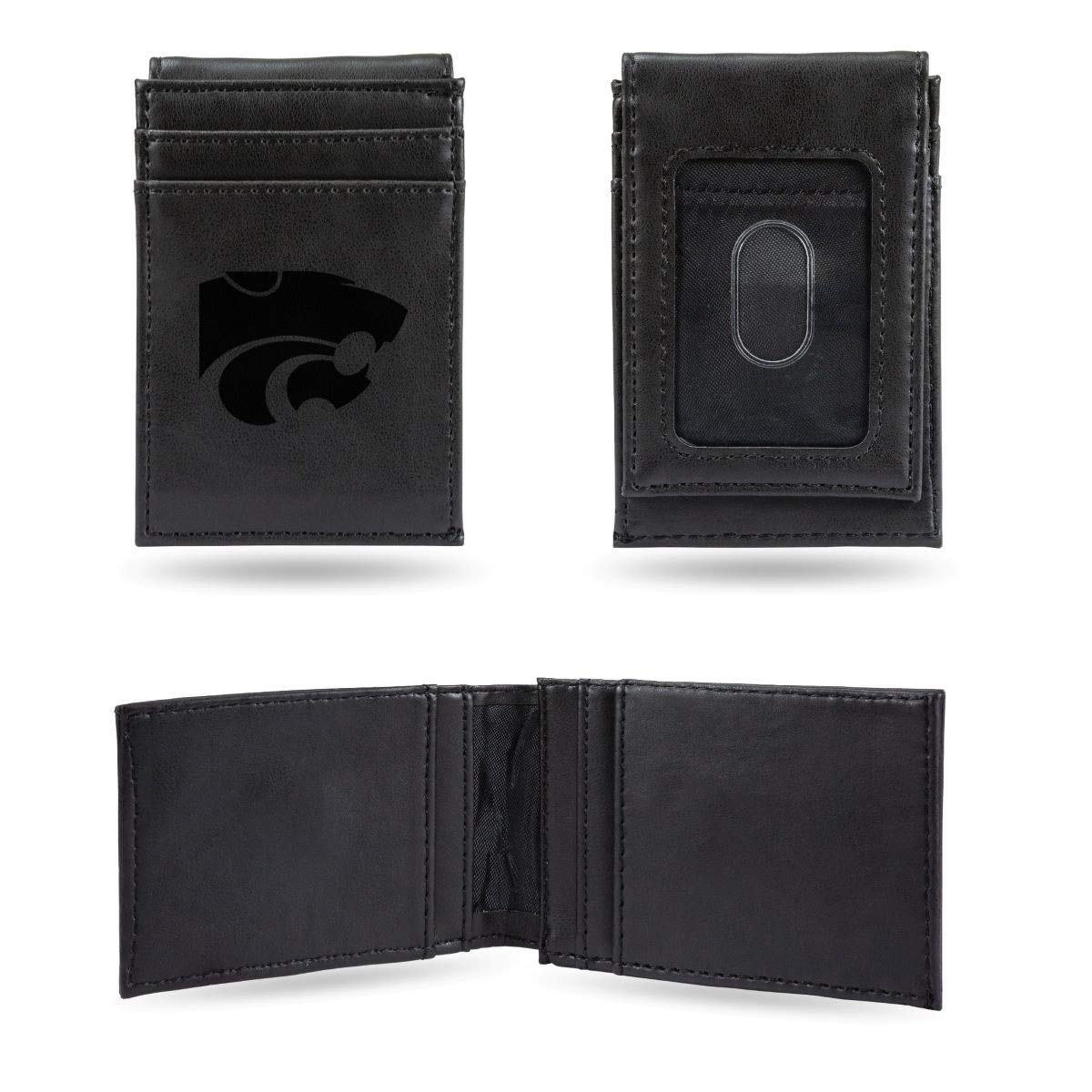 Rico Kansas State K-State Wildcats Black Money Clip Front Pocket Slim Wallet