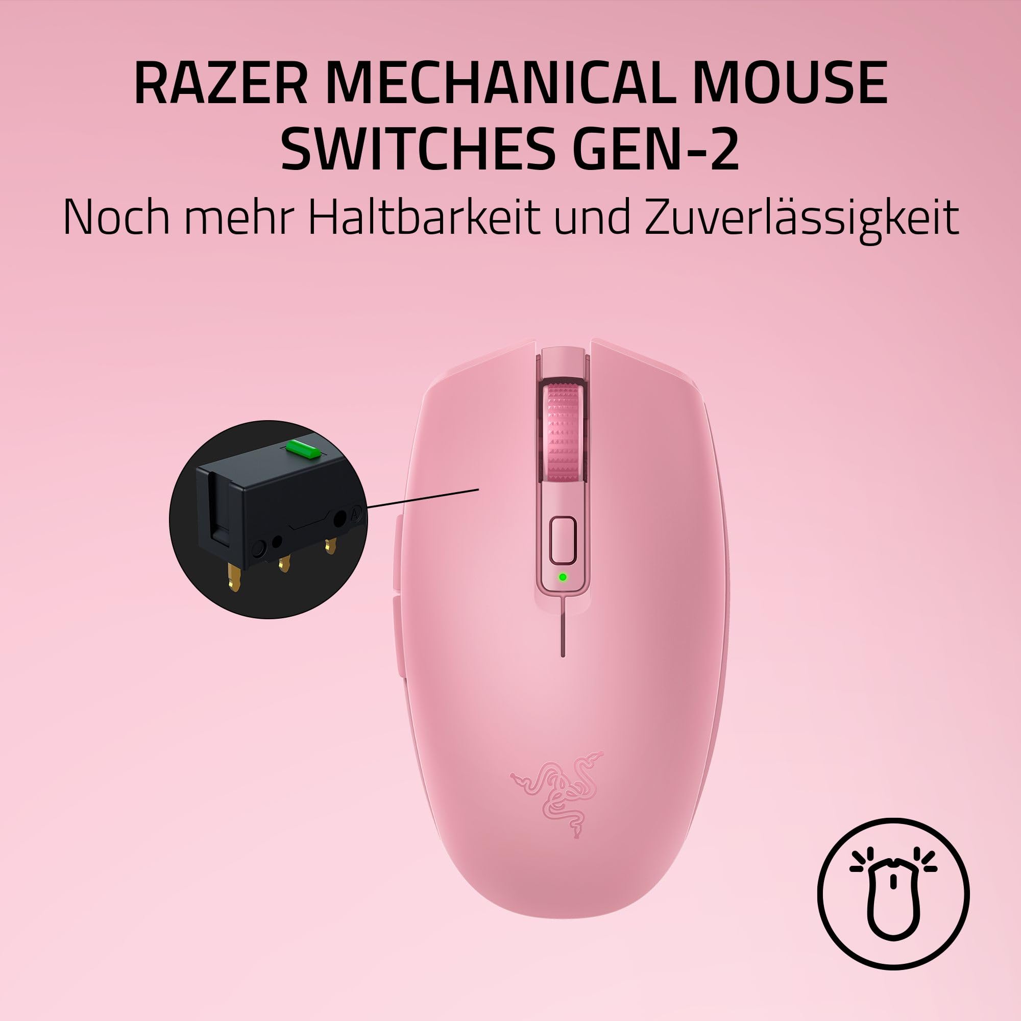 Razer Orochi V2 - Mobile kabellose Gaming-Maus - HyperSpeed und Bluetooth - Optischer Sensor 18K DPI - Maus-Schalter 2th Gen - 60 g - Betrieb mit AA/AAA-Batterien - PC/Mac | Quartz