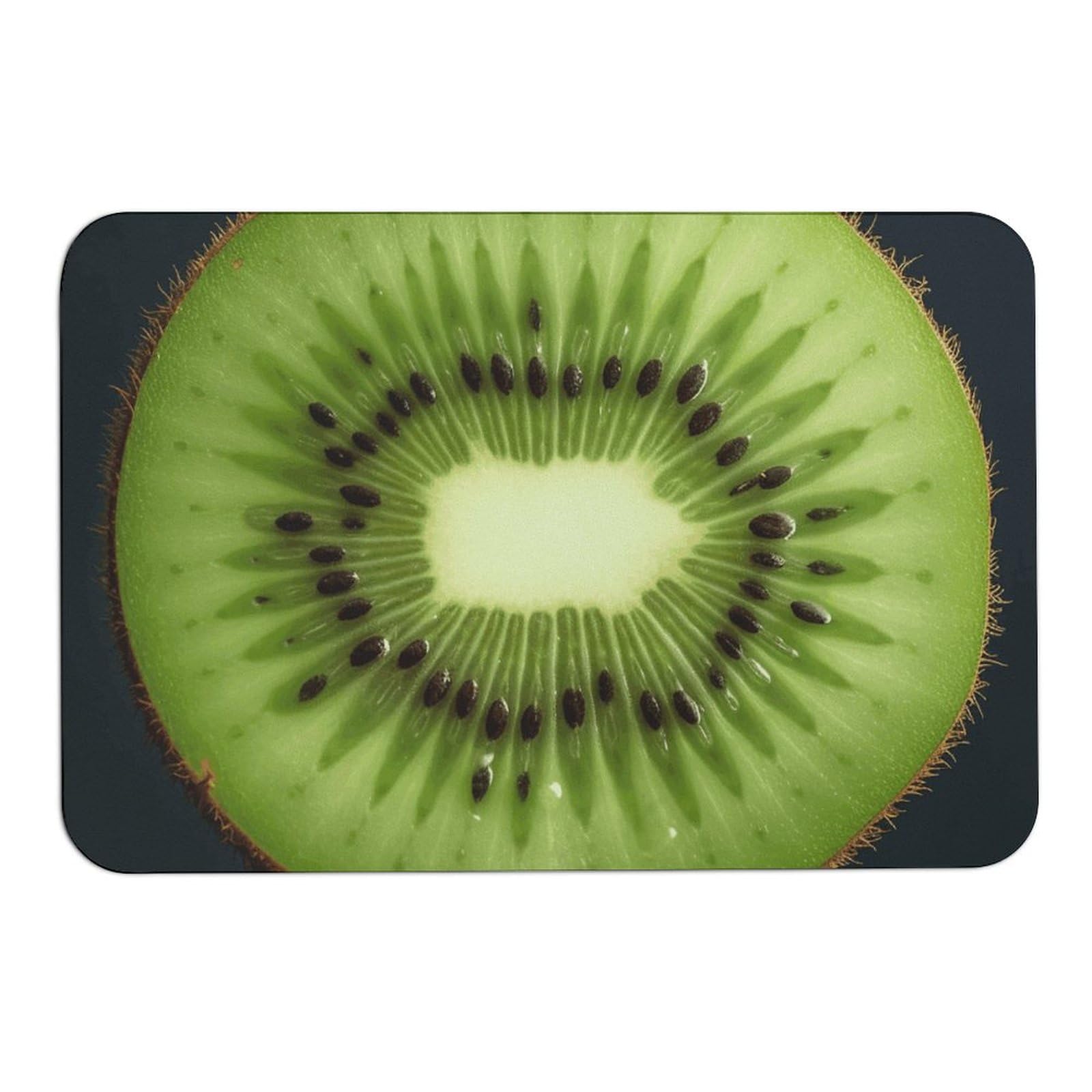 Tapis de bain Kiwi Slice absorbant en caoutchouc antidérapant pour douche et évier