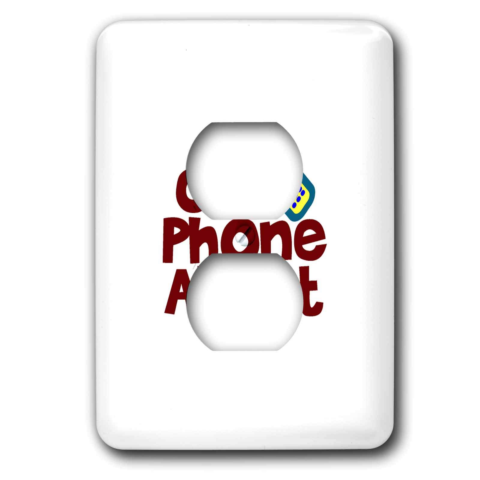 Prise de téléphone portable Addict 2 plaque murale humour geek salon et bureau 3dRose