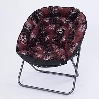 CHHD Silla de Oficina, Silla Fucsia Estampados Florales en Blanco y Negro sofá Chaise Longue Plegable