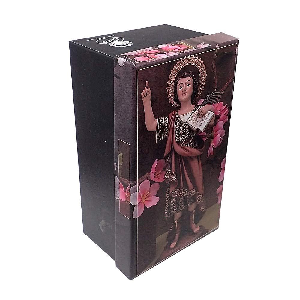 Figura San Pancracio Imagen 15Cm. Adorno Resina Peana Nombre Decoración