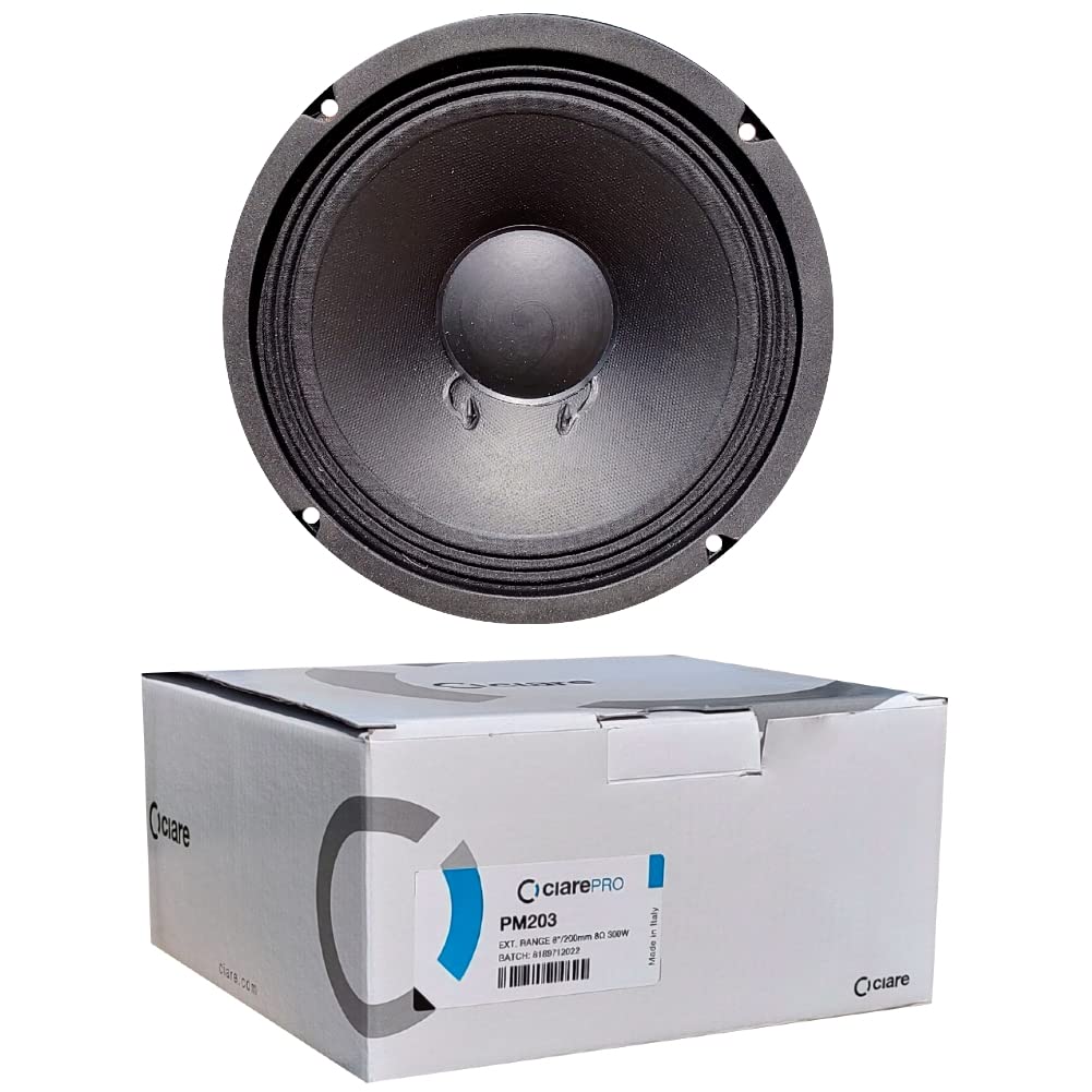 1 altoparlante CIARE PM203 extended range da 20 cm 200 mm 8" di diametro da 150 watt rms e 300 watt max impedenza 8 ohm per casa party, 1 pezzo