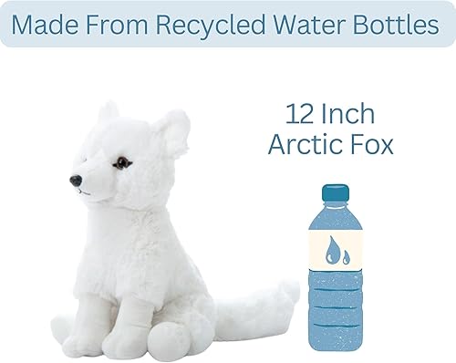 Miniatura 7 de The Petting Zoo Arctic Fox - Animal de peluche, regalos para niños, animales salvajes del zoológico Onez, juguete de peluche de zorro ártico de 12