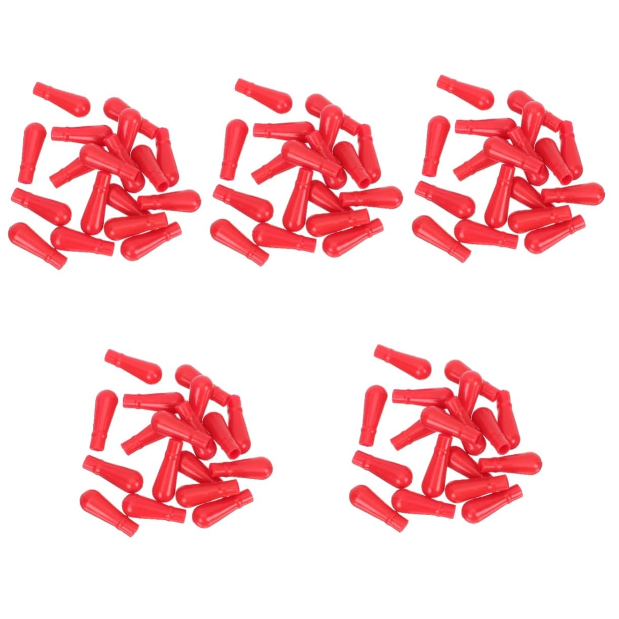 ULTECHNOVO 5 Juegos De Tapas De Silicona Para Goteros De Pipeta Equipo De Laboratorio Para Goteros De Goma 50 Unidades X 5