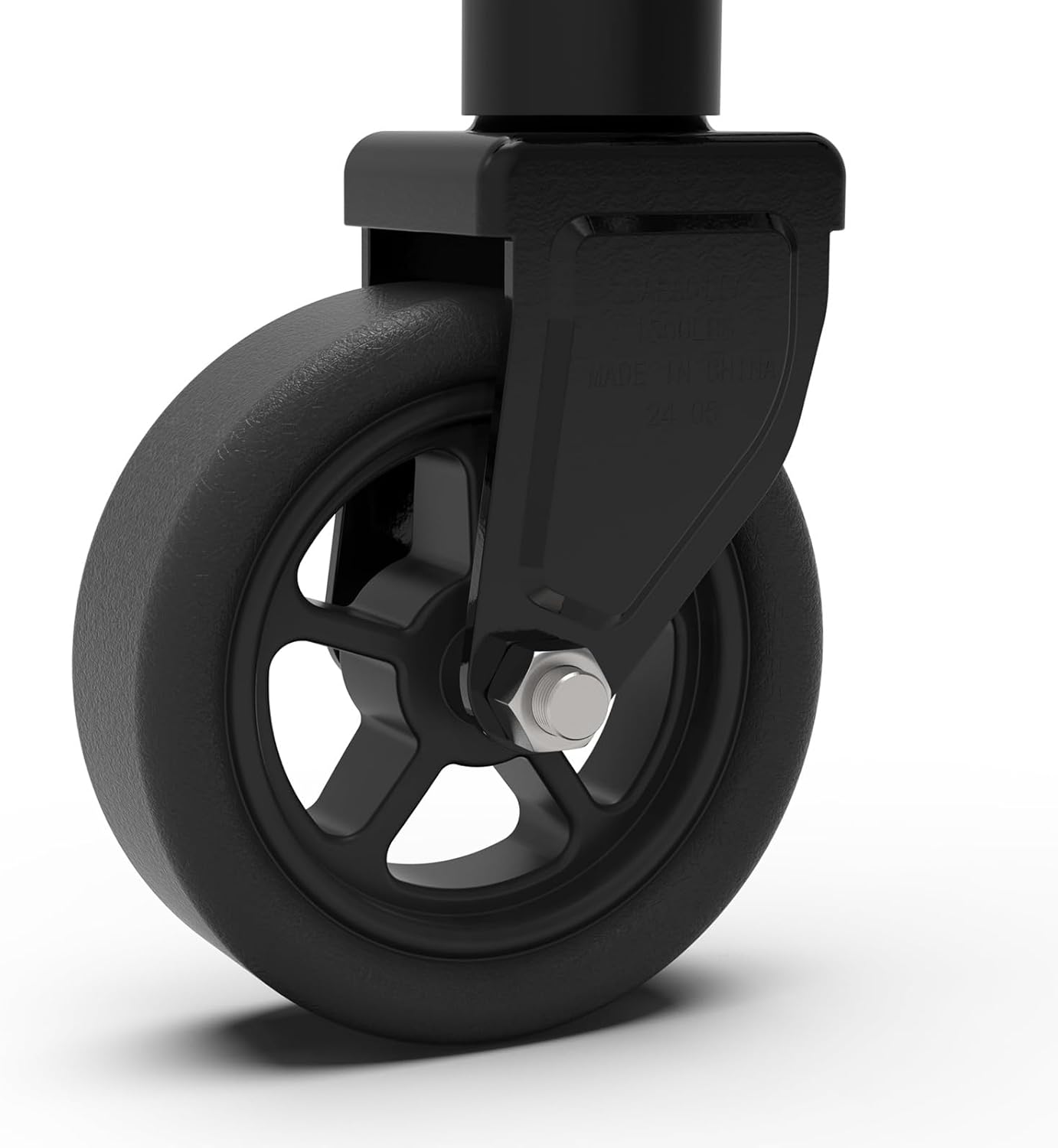 Heavy-Duty Bolt-On Swivel Jack, Wheel Trailer Jack, 10" Vertical Movement, Boat Trailer Jack with Wheel,1500 Lbs, for Rv, Boat, Trailer and More,Silver