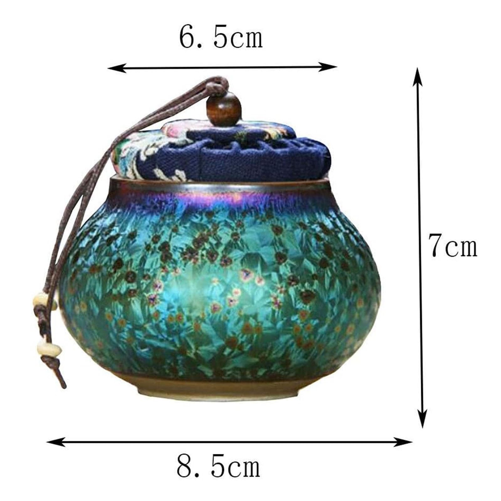 Urny kremacyjne pogrzebowe dla małych dorosłych prochów i pomnik - ręcznie malowany ceramiczny zamknięty słoik - ceramiczny popiół pogrzebowy pogrzebowy pogrzebowy, dla małych zwierząt, ptaków,