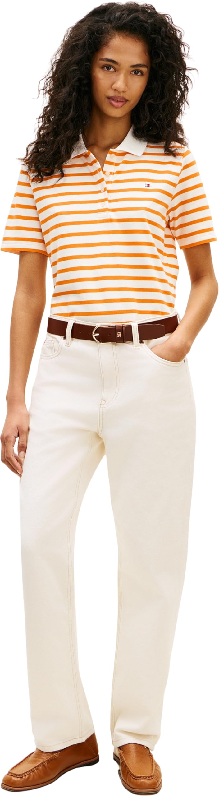 Tommy Hilfiger Polo Manches Courtes Femme 1985 Pique Regular Fit