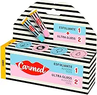 Carmed Kit SOS Lábios Esfoliante + Ultra Gloss Brilho Aroma Algodão Doce 10g Cimed