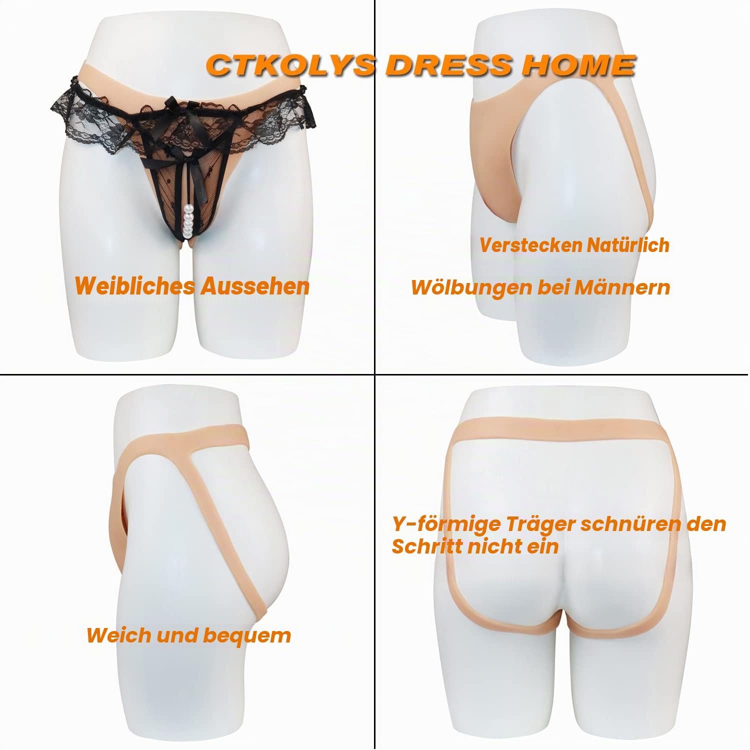 Crossdressing höschen Verkleiden Sich Als Frauenhöschen Versteckter Gaff-Tanga Y-Strap Steckbar Für Crossdresser Transgender