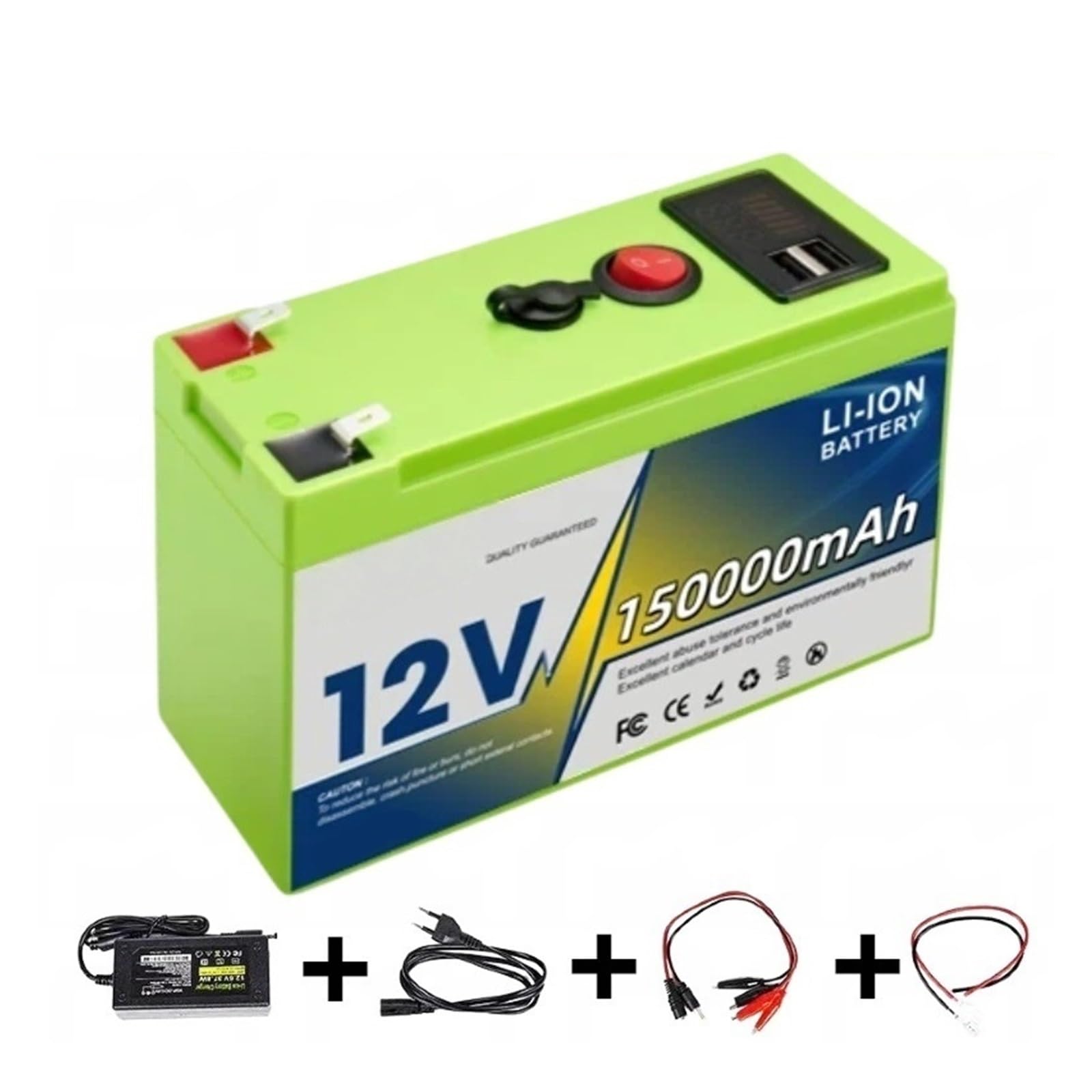 Batteria A Ciclo Profondo Batteria Al Litio 12V 200Ah LiFePO4 | BMS integrato applicabile all'UPS adatto for macchinine giocattolo for bambini(1pcs 80000mAh-1)