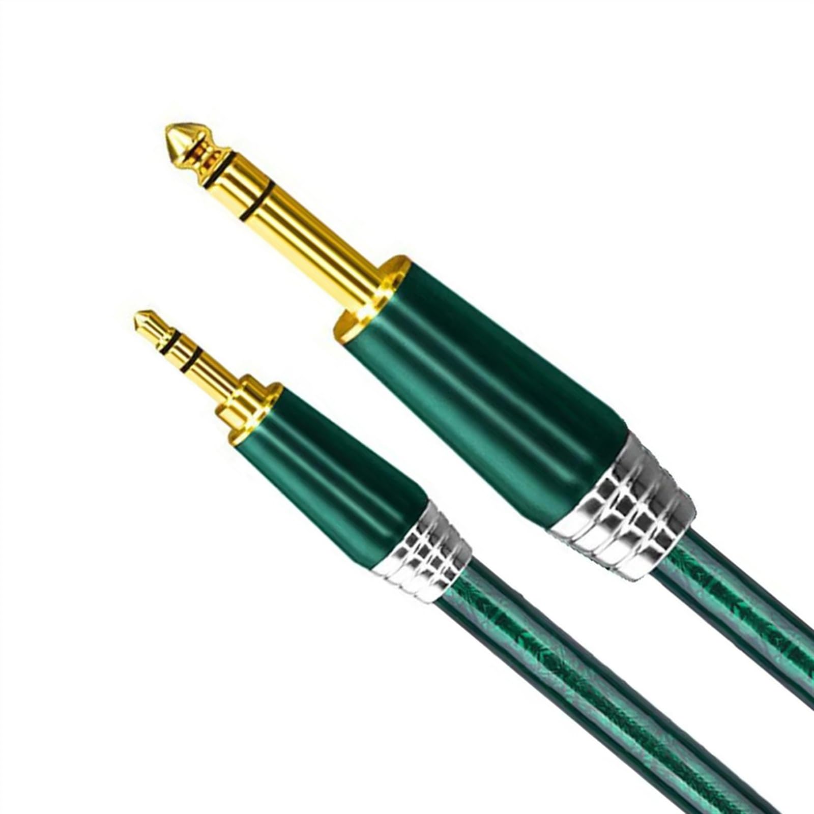 Cable De Audio Estéreo De 3,5 Mm A 6,35 Mm 1/8 Macho A 1/4 Macho Para Amplificador De Altavoz De Guitarra Cable de instrumento Guitarra (Color : TRS, Size : 2m)