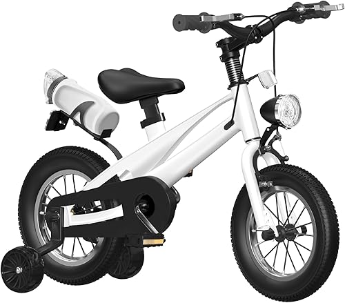 HARPPA Bicicleta para niños de 3 a 6 años, 12, 14 y 16 pulgadas, bicicleta para niños con ruedas de entrenamiento y faros, bicicleta para niños con