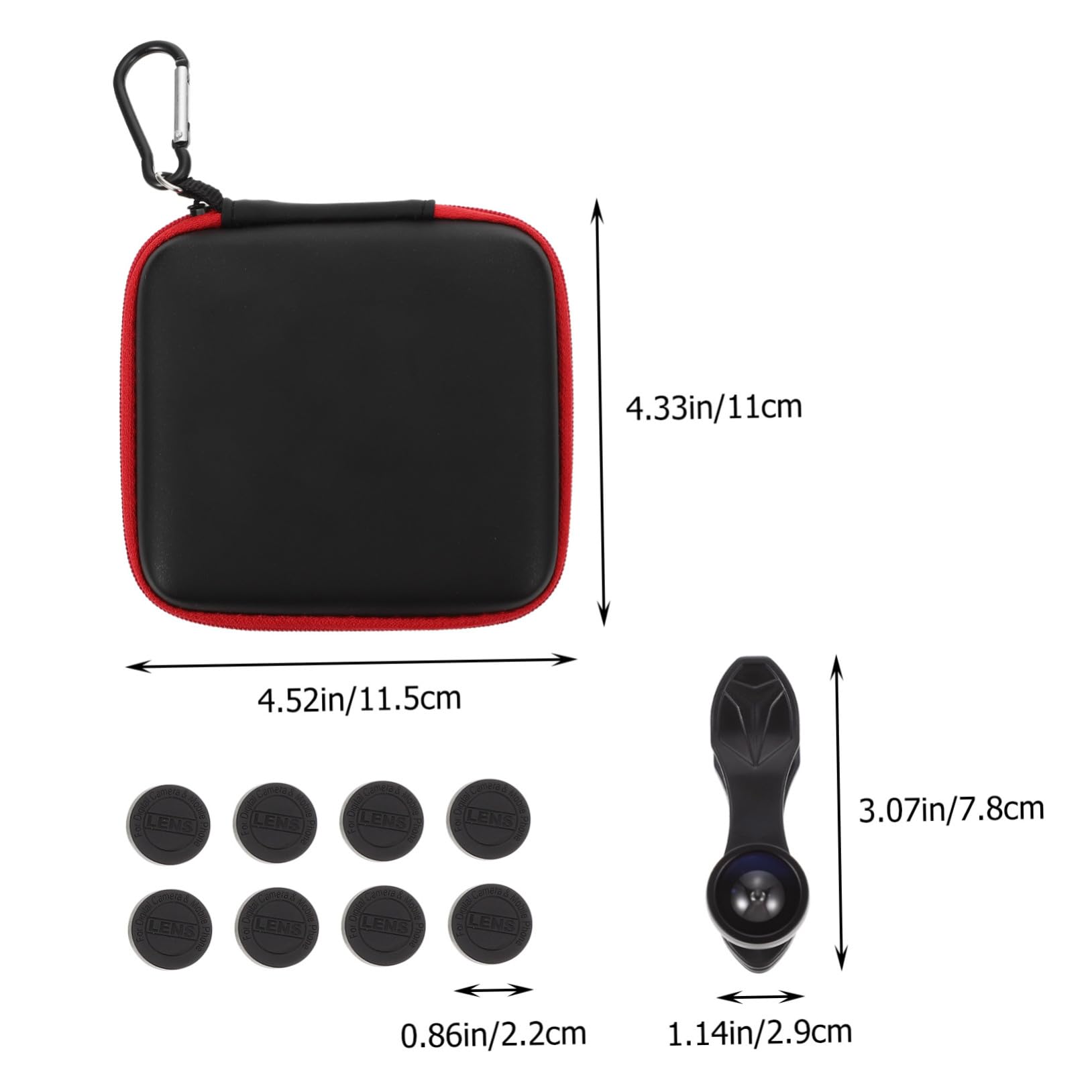 Obiettivi per Fotocamera Telefonica Clip Obiettivo Macro per Telefono e Grandangolare Realizzato in Lega di Alluminio e Vetro Antigrasso per Scatti Nitidi