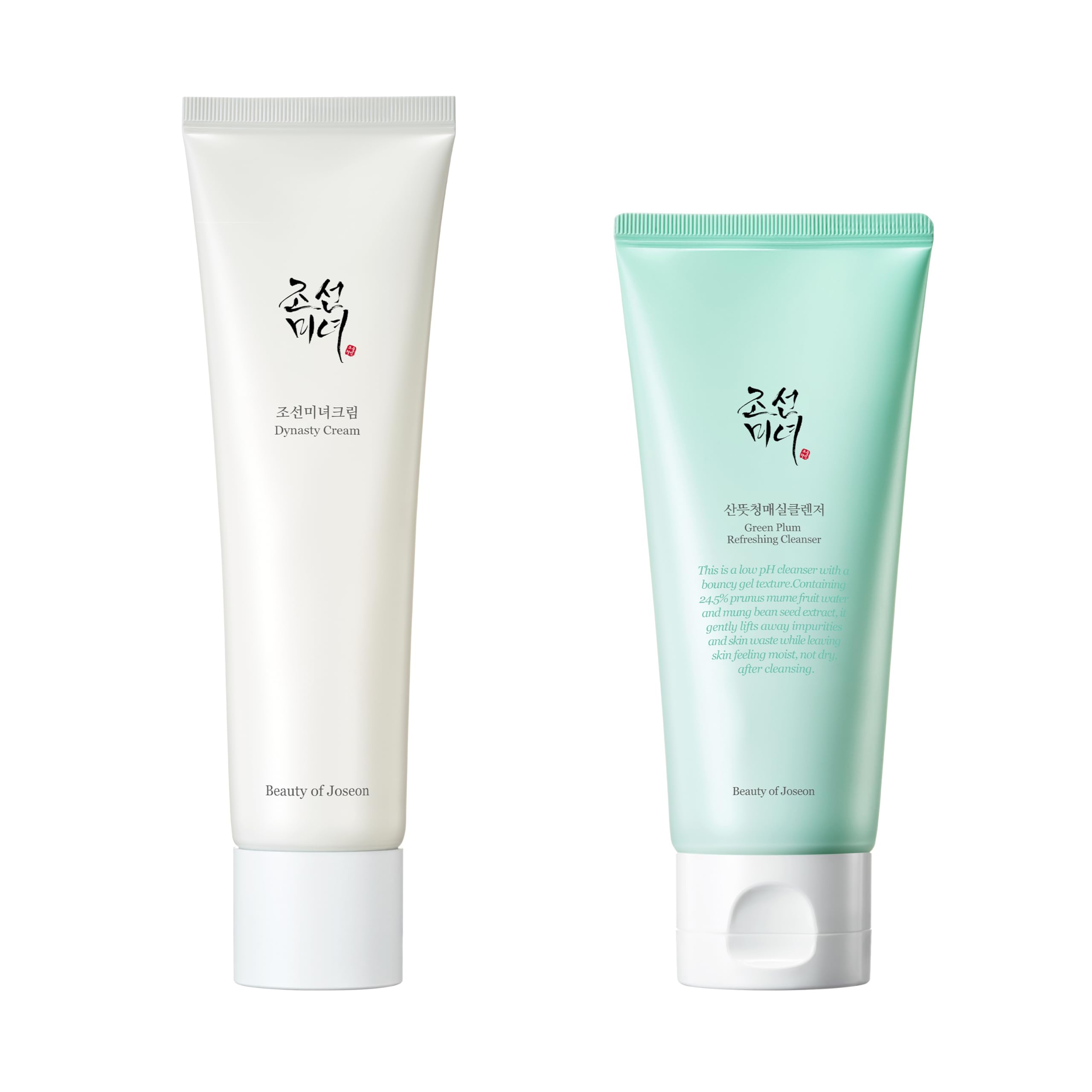 Beauty of JoseonDynasty Cream Hydrating Face Moisturizer for Dry with Green Plum Refreshing Cleanser Gel Type Deep Pore Cleansing