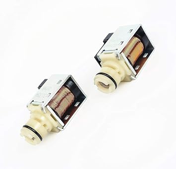 4L60E 4L65E Transmission Shift Solenoid Valve Set Transmission 1-2 2-3 A & B Shift Compatible with Chevy GM Chevrolet Buick Cadillac Hummer Replace 24230298 2pcs