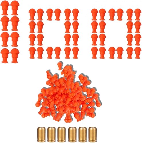 Dreamplay Balas de juguete de repuesto, 100 balas y 6 accesorios de pistola de juguete de concha