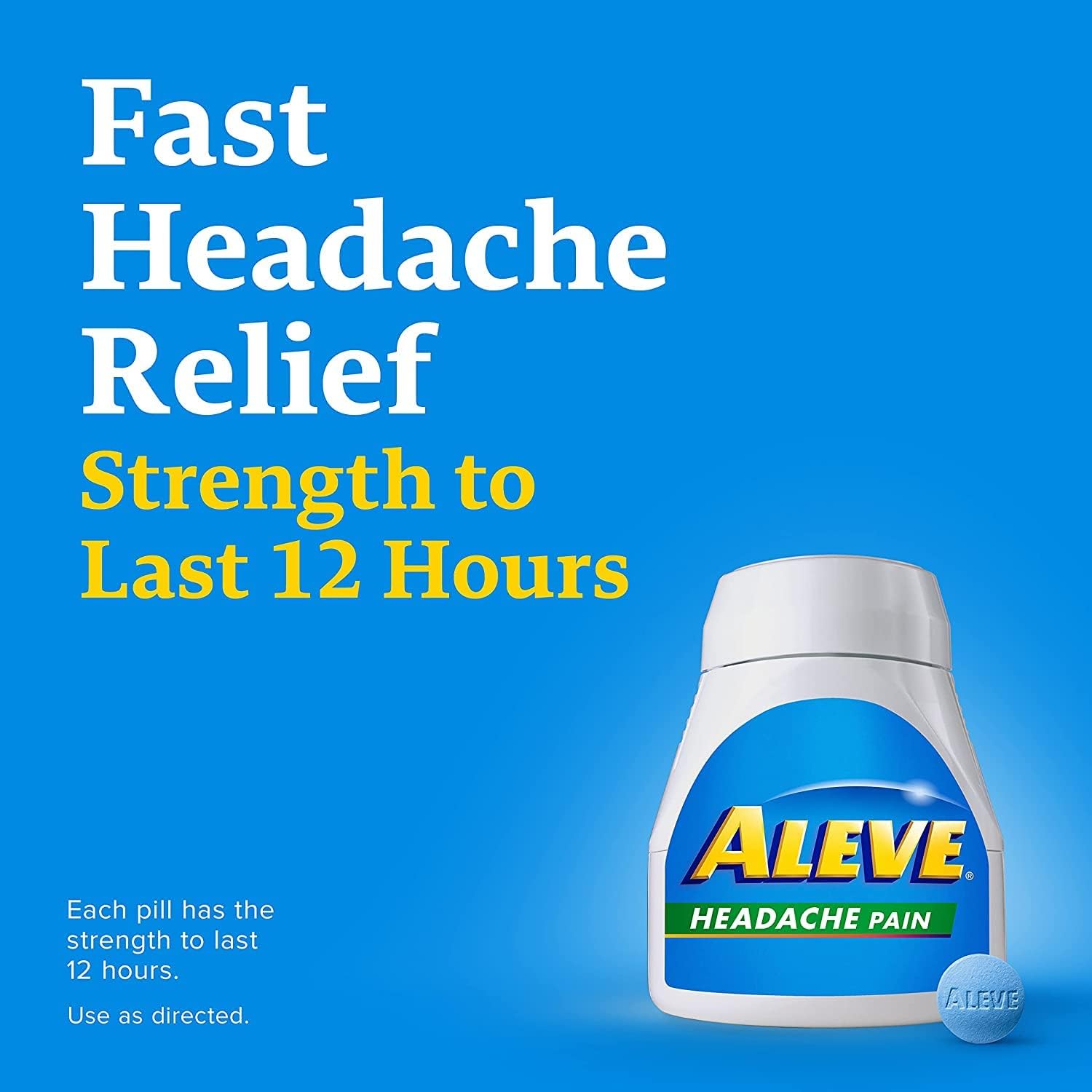 Buy Aleve Headache Pain Tablets, Naproxen Sodium for Pain Relief ‐175
