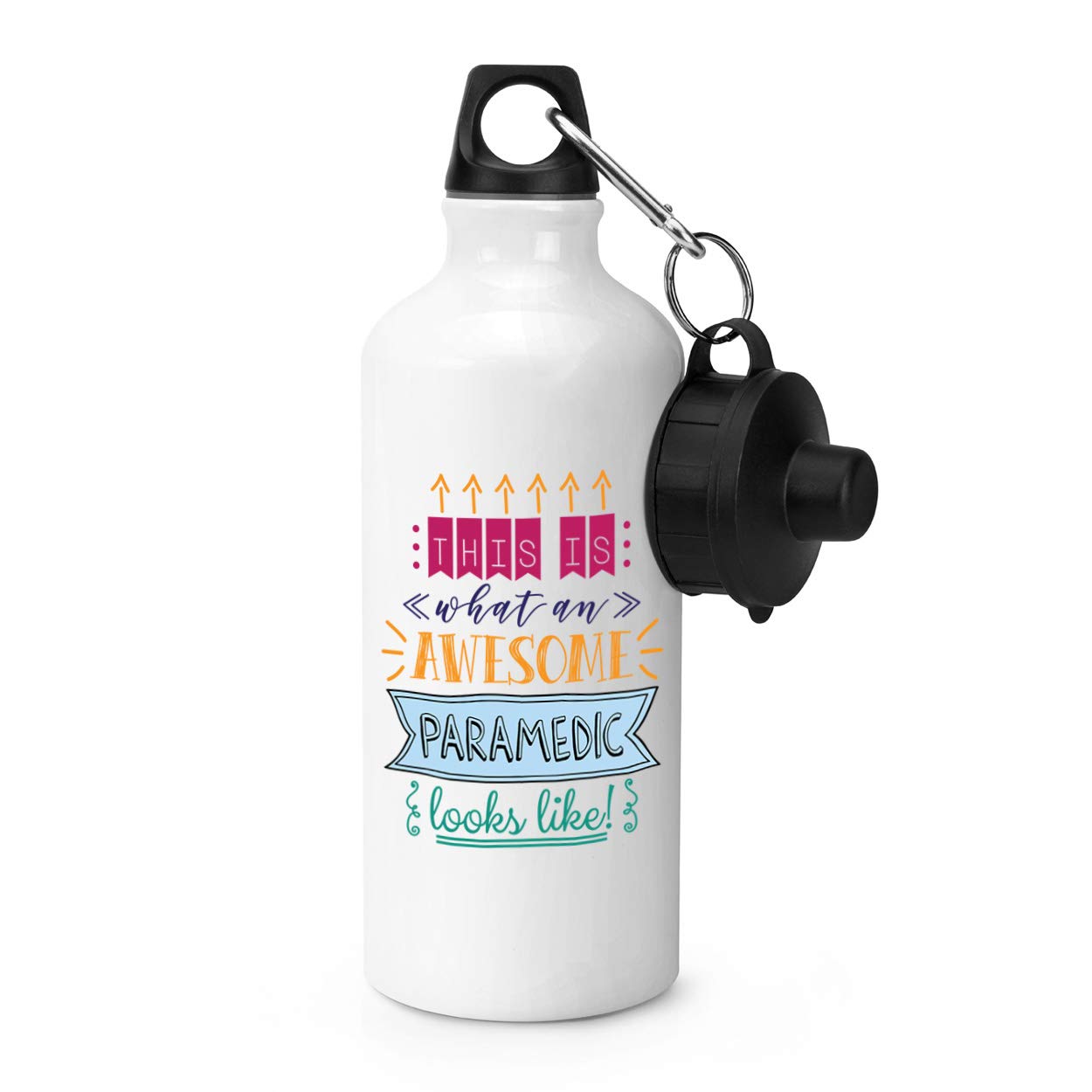 This Is What An Awesome Paramedic Looks Like Sports Bottle Water Gym 600ml White