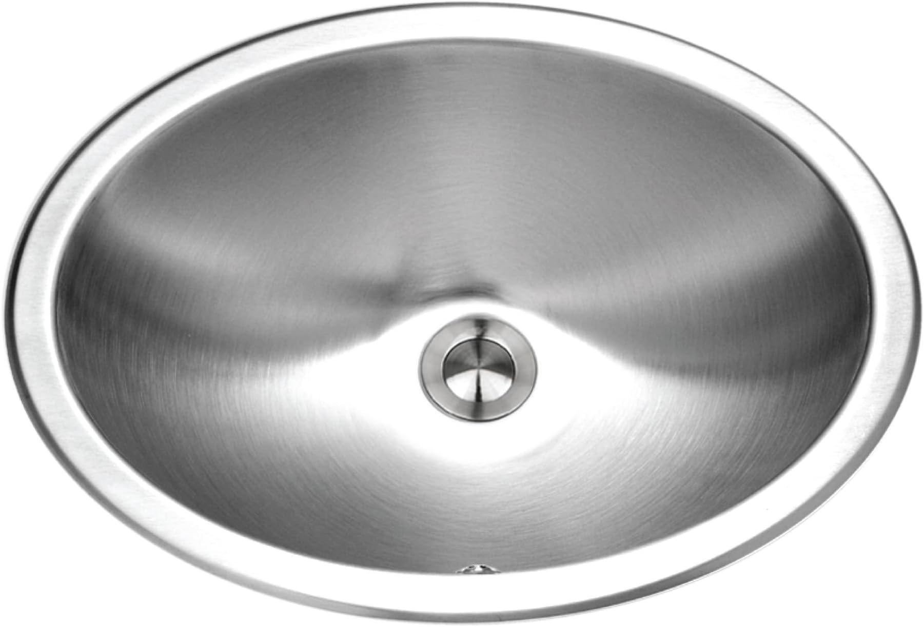 Opus 18 inch Stainless Steel Drop-in Oval Bowl Bathroom Sink with Overflow Assembly - CHTO-1800-1
