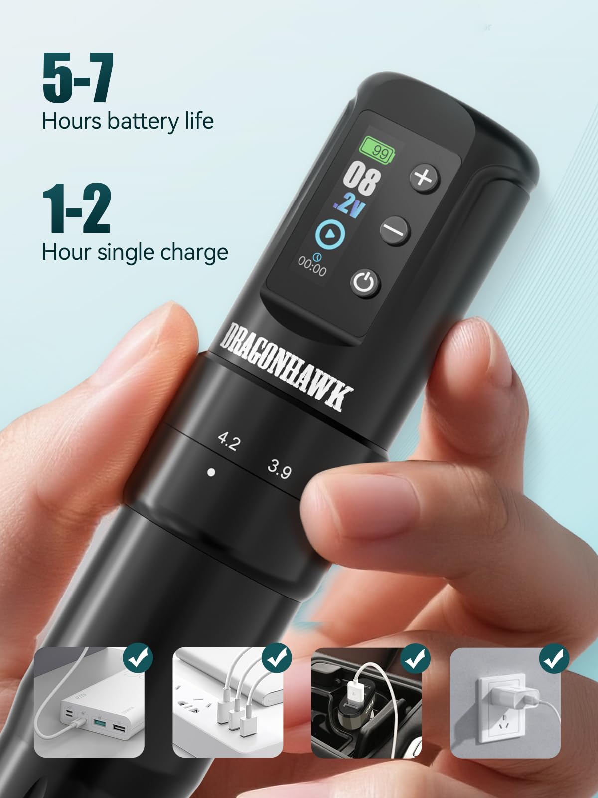 Amazon | Dragonhawk Atom2 Pro ワイヤレス初心者タトゥーキット