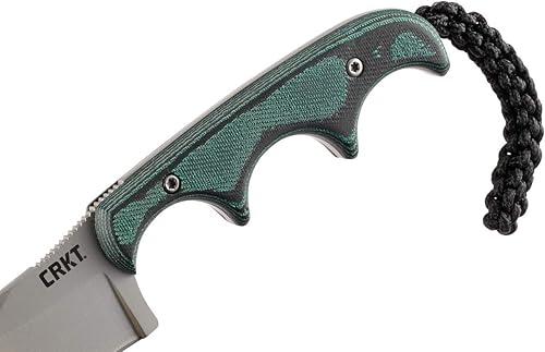 Miniatura 10 de CRKT - Cuchillo Bowie minimalista con engranajes EDC Hoja fija compacta de transporte diario, cuchillo utilitario Folts con acabado satinado, mango