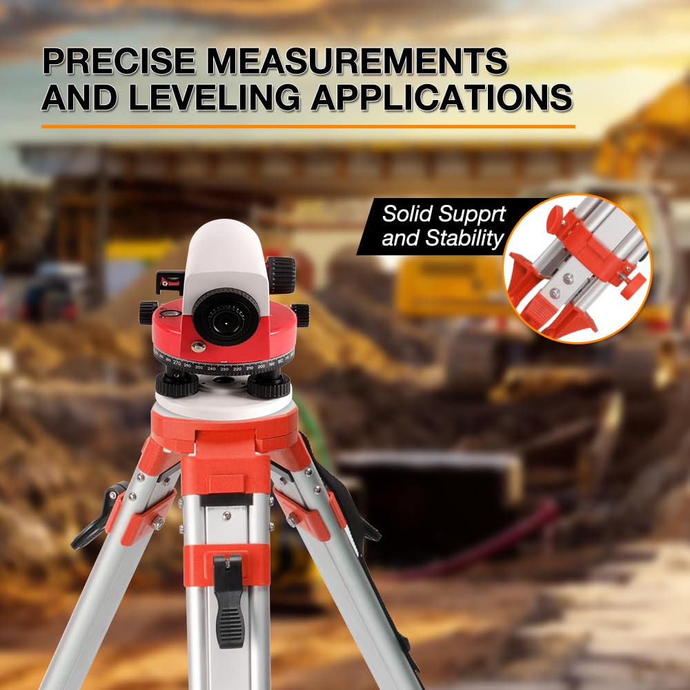 Surveying Tripod Aluminum Survey Tripod With 58-Inch 11-Threaded Flat Head Quick Clamp for Total Station Theodolite Auto level AT10 product thumbnail 7