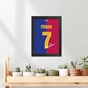 TenorArts Ferran Torres Poster Frame Barcelona Jersey Laminated Photo Print Signature Framed Painting with Matt Finish Black Frame (12 inches x 9inches) gallery image