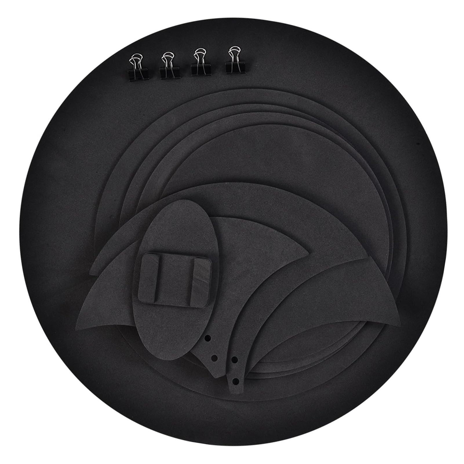 Kit Silenziatore per Batteria Tampone per Esercitazione per Batteria Ad Alto Impatto per Rumore - Schiuma di Gomma per Nera 10 Pezzi