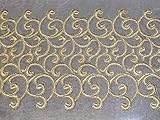  Meterware wertvolle Gold Farbe Reliefstickerei (Arabesque fb. 2)